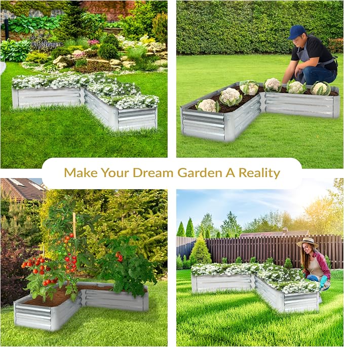 Sunnydaze 11.75" H Raised Metal Garden Bed - Image 4