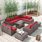 Kullavik 13 Pieces Outdoor Patio Furniture Set - Image 7