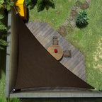 Amgo 18' x 18' x 25.5' Brown Right Triangle Sun Shade Sail UPF50+ Canopy Awning by Amgo