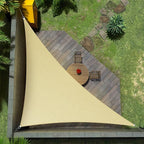Amgo Custom Size 15' x 16' x 21.9' Beige Right Triangle Sun Shade Sail UPF50+ by Amgo