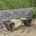 Christopher Knight Home Esme Outdoor Acacia Wood Bench, Dark Gray Finish - Image 2