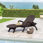 Christopher Knight Home Blanche Outdoor Faux Wicker Chaise Lounge, Dark Brown - Image 2