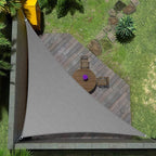 Amgo Custom Size 11' x 11' x 15.6' Gray Right Triangle Sun Shade Sail UPF50+ by Amgo