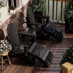 Sundale Outdoor Folding Plastic Adirondack Ottoman, All-Weather Adirondack - Image 7