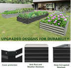 2PCS 12x3x1ft Galvanized Raised Garden Bed Kit, Metal Planter Box - Image 6