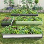 2PCS 8x2x1FT Galvanized Raised Garden Bed, Galvanized Planter Raised Garden - Image 7