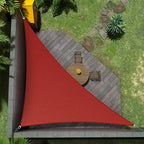 Amgo Custom Size 10' x 14' x 17.2' Red Right Triangle Sun Shade Sail UPF50+ by Amgo