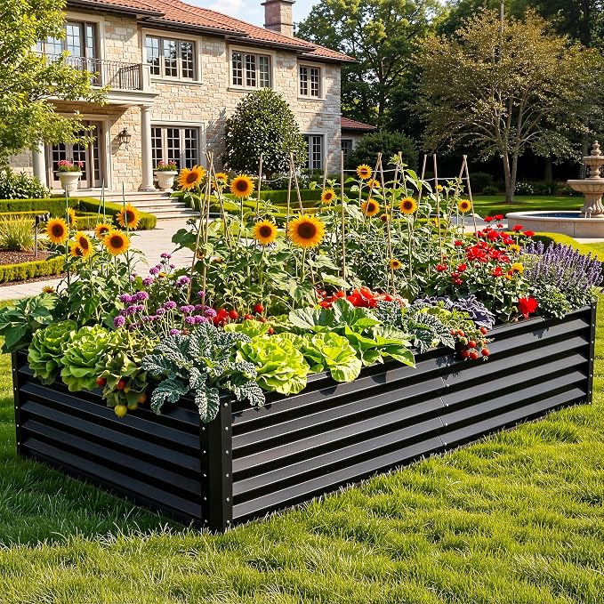 YITAHOME 2pcs 8x4x1.5 ft Galvanized Raised Garden Bed Kit, Large Metal Planter - Image 2