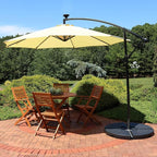 Sunnydaze 10' Solar Offset Patio Umbrella - Image 4