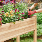 Yaheetech 2pcs Raised Garden Bed 48x24x30in Elevated Wooden Horticulture - Image 9