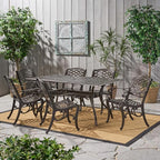 Christopher Knight Home Hallandale Outdoor Sarasota Cast Aluminum Rectangular - Image 4