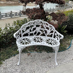 Mandolin Outdoor Benc Park Garden Chair, All Chair Anti Rust Cast Aluminum - Image 7