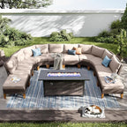 PHI VILLA 9-Piece Half Moon Patio Furniture Set by PHIVILLAThepioneerofcomfortablehouseholdsupplies