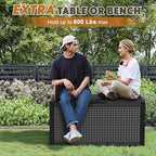 Outdoor Storage Box, Resin Deck Boxes Indoor and outdoor, Waterproof Storage - Image 3