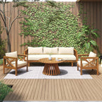 Merax Outdoor 4-Piece Acacia Wood Conversation Set - Image 2