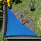 Amgo Custom Size 9' x 12' x 15' Blue Right Triangle Sun Shade Sail UPF50+ by Amgo