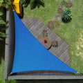 Amgo Custom Size 8' x 15' x 17' Blue Right Triangle Sun Shade Sail UPF50+ by Amgo