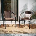 Flash Furniture Lila Modern Rattan Indoor/Outdoor Stackable Dining Chairs - Image 7