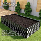 6x3x2FT Galvanized Raised Garden Bed Kit, Vegetable Plant Boxes-Rectangle Metal - Image 7
