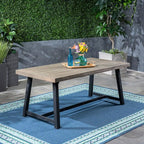 Christopher Knight Home Toby Outdoor Acacia Wood Dining Table, Sandblast Gray - Image 2