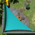 Amgo Custom Size 13' x 22' x 25.6' Turquoise Triangle Sun Shade Sail UPF50+ by Amgo