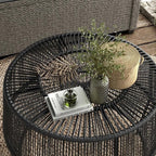 Furniture of America Ysar Boho Rattan Round Coffee Table Outdoor - Image 15