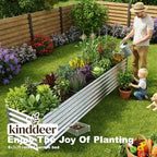 8x2x2ft Raised Garden Bed Kit, Galvanized Planter Garden Boxes Outdoor - Image 4