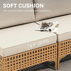 YITAHOME Wicker Patio Furniture Set 3 Pieces Outdoor Sectional Sofa - Image 7