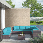 Outdoor Patio Furniture Set, 9 Pieces Outdoor Sectional Furniture Patio Sofa - Image 6