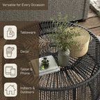Furniture of America Ysar Boho Rattan Round Coffee Table Outdoor - Image 8