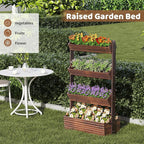 FILWH Wooden Raised Garden Bed Vertical Planter Box, Freestanding Plant Stand - Image 3