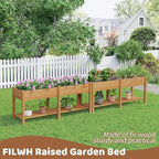FILWH Raised Garden Bed with Legs Elevated Wooden Planter Box Stand Large - Image 5
