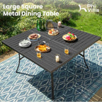 PHI VILLA 9 PCS Patio Dining Set, Aluminum Outdoor Furniture, Patio Table and - Image 6