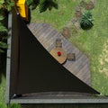 Amgo Custom Size 9' x 14' x 16.6' Black Right Triangle Sun Shade Sail UPF50+ by Amgo
