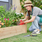 Yaheetech 8×2ft Wooden Horticulture Raised Garden Bed Divisible Elevated - Image 7