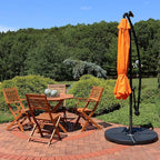 Sunnydaze 10' Solar Offset Patio Umbrella - Image 9