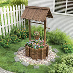 UDPATIO Wishing Wells for Outside, Wooden Wishing Well Planter for Yard - Image 6